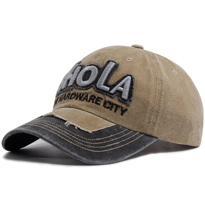 Men Baseball Caps BHOLA Fashion Letter Embroidery Hip Hop Cap Washed Cotton Vintage Casual Sun Visor Hat For Female Adjustable