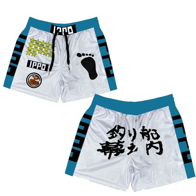 Anime Hajime no Ippo Shorts Summer Gyms Quick Drying Sport IPPO Shorts Fitness Exercise Beach Breathable Jogger Casual Shorts