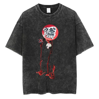 Washed Vintage Rocker Yungblud IDOLS Album Tour Double Sided Print T-shirts Men Women Fashion Hip Hop Rock Short Sleeve T Shirts