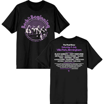 Black Sabbath and Ozzy Osbourne Back To The Beginning Merch Event Tee with Lineup Two Sided T-Shirt Ins Y2k New Brand New Style