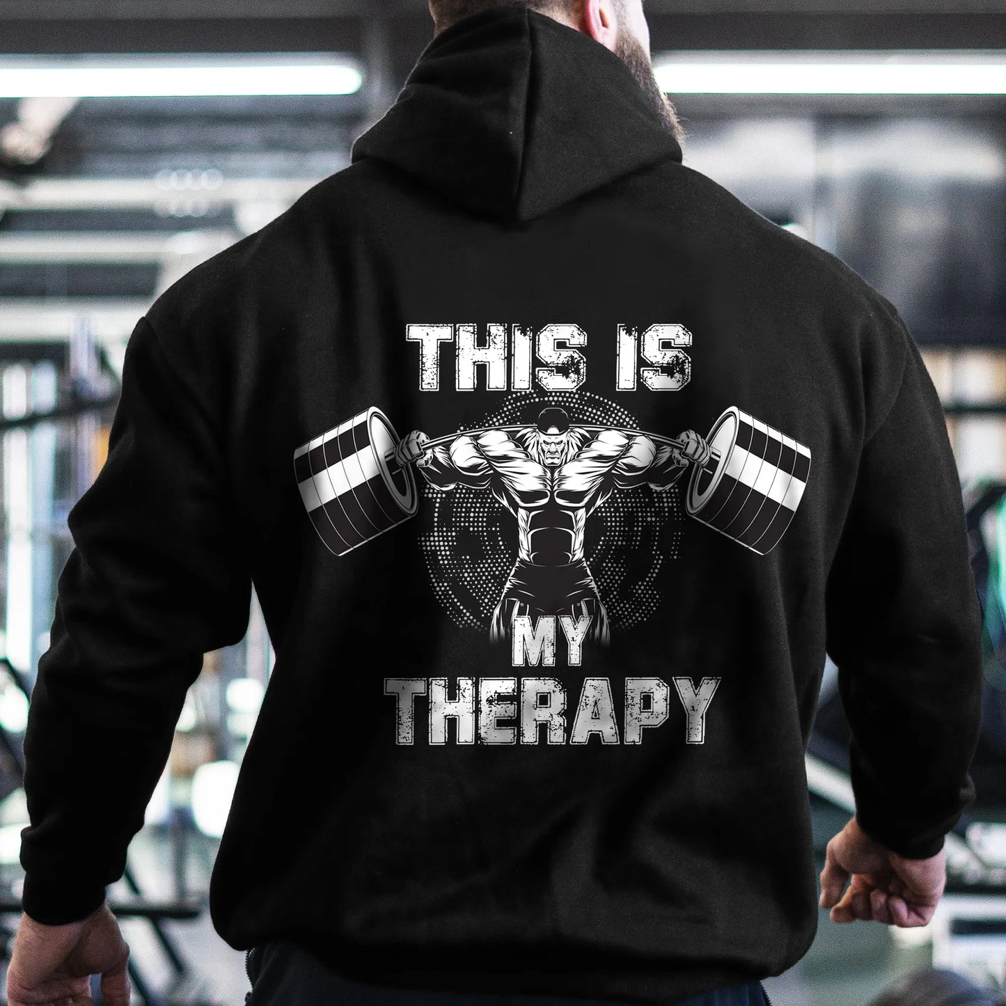 Men Autumn Winter New Men's Fitness Hoodies   Pattern Hooded  Workout Hoodie Breathable Sweatshirts
