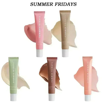 Summer Fridays Lip Balm Moisturizing Mirror Lip Gloss Lip Vanilla Pink Sugar Coffee Cake Smell Lipstick Transparent Oil Makeup