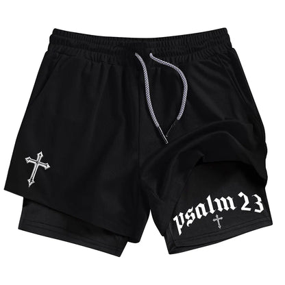 Men Performance Shorts Cross Print Summer Basketball Gym Shorts Summer Sports Fitness Workout Jogging Running Short Pants
