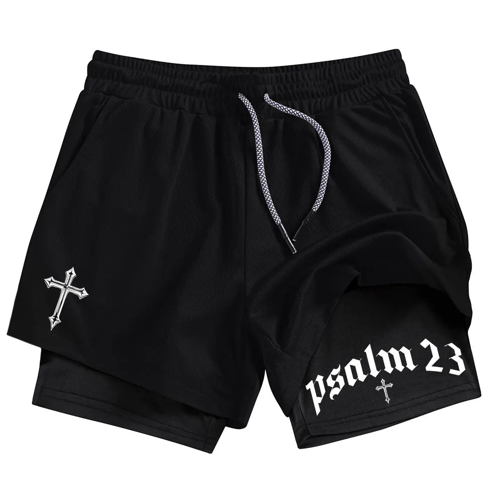 Men Performance Shorts Cross Print Summer Basketball Gym Shorts Summer Sports Fitness Workout Jogging Running Short Pants
