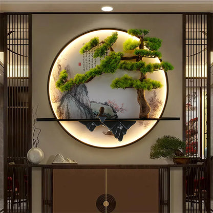 PLLY Modern Wall Picture Light Inside Creative Chinese Landscape Mural Sconces Lamp LED for Home Living Bedroom Study