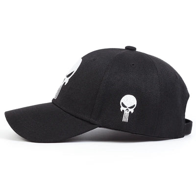 Unisex Skull Head Embroidery Baseball Caps Spring Autumn Outdoor Adjustable Casual Hats Sunscreen Hat