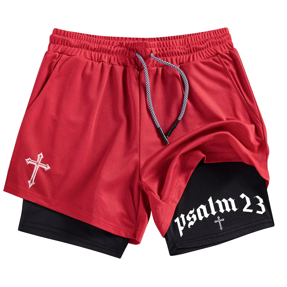 Men Performance Shorts Cross Print Summer Basketball Gym Shorts Summer Sports Fitness Workout Jogging Running Short Pants
