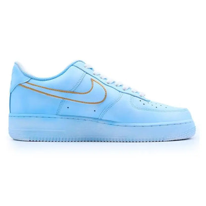 [Custom Eighteen AF1 Moon Nebula Blue]Nike Air Force 1 Skateboard Shoes Unisex Low-Top Blue