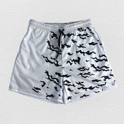 Anime Running Shorts Men Gym Sports Shorts Quick Dry Workout Training Gym Fitness Jogging Short Pants Summer Men Shorts