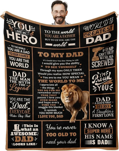 1PC Gift To Dad Thin Blanket for Father's day Anniversary Birthday Mother's Day for Mom Wife Sister Grandma Abuela Soft Throw