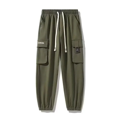 Multi Pocket Drawstring Cargo Pants, Men's Casual Cargo Pants For Summer Autumn Outdoor