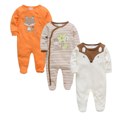 New Style Baby Girls Romper 3 Pcs/lot 0-12M Dot Design Lovely Girl Clothes Spring Autumn Long Sleeve Overalls Jumpsuit