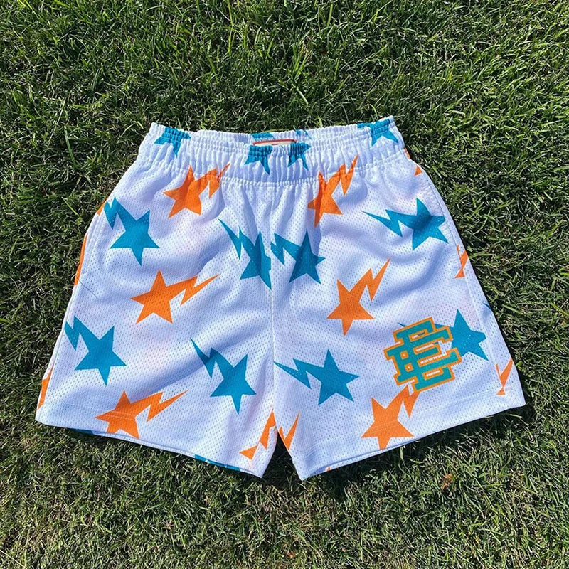 New men's summer Eric Emanuel brand shorts, basketball and football sports shorts, breathable mesh casual shorts ee2