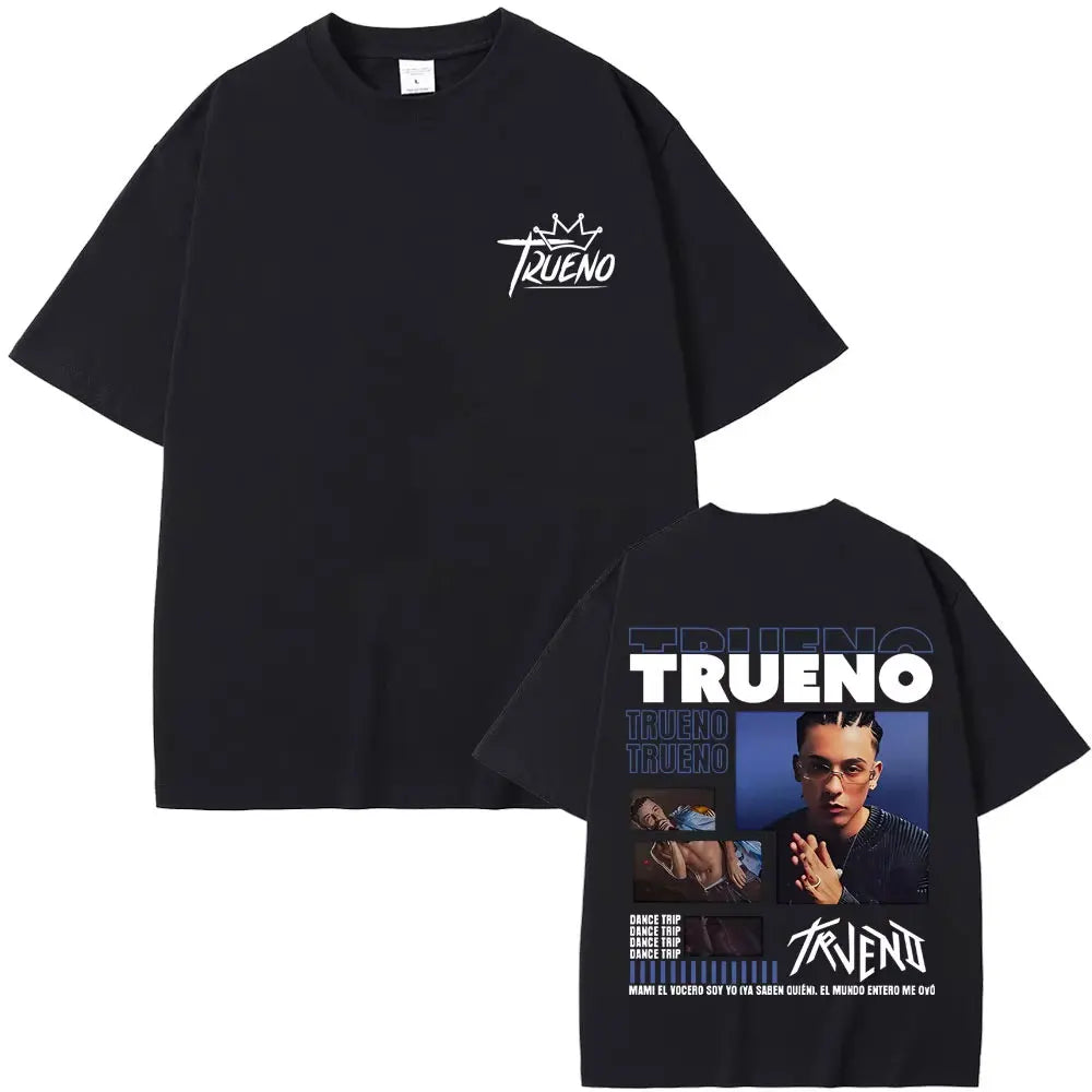 Rapper Trueno Album Tour Merch T-shirt Men Women Clothes Fashion Short Sleeve Tee Shirt Streetwear Cotton Loose T-shirts Unisex