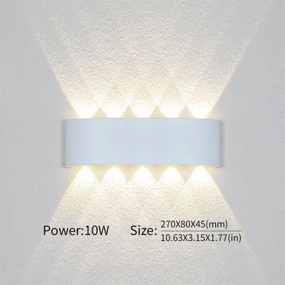 LED Wall Light Outdoor Indoor 2W 4W 6W 8W 10W AC85-265V Up Down White Black Modern Light For Home Garden Bedroom Corridor