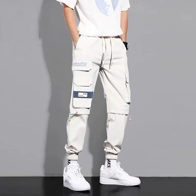Multi Pocket Drawstring Cargo Pants, Men's Casual Cargo Pants For Summer Autumn Outdoor