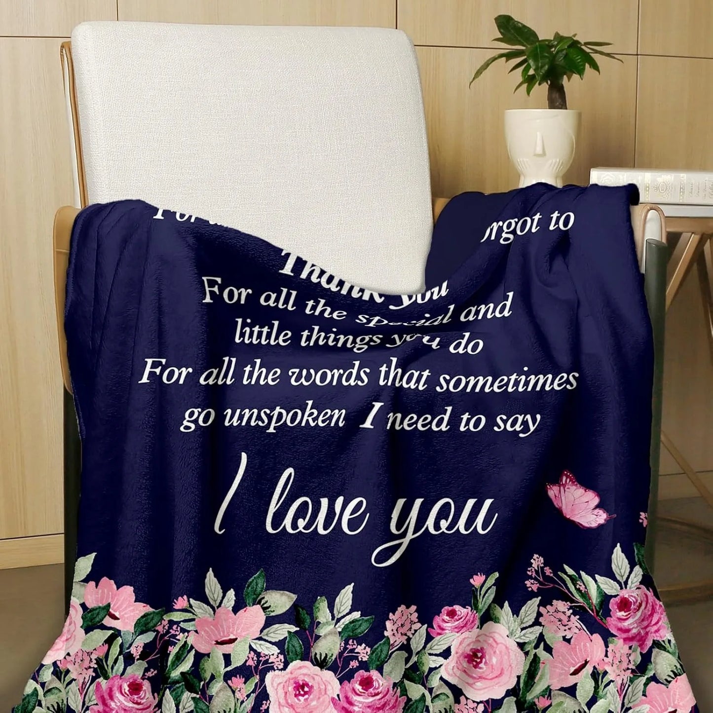 1PC Gift To Mom Thin Blanket for Anniversary Birthday Mothers Day Fathers day for Mom Dad Wife Sister Grandma Abuela Soft Throw