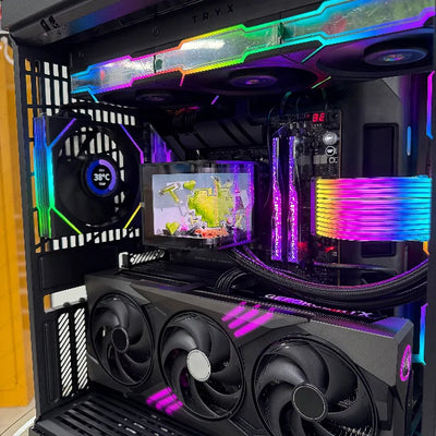 High-End Panoramic Gaming Desktop PC AMD R7 9800X3D RTX 5090 5080 5070 32GB DDR5 2TB NVMe M.2 SSD Win 11/10