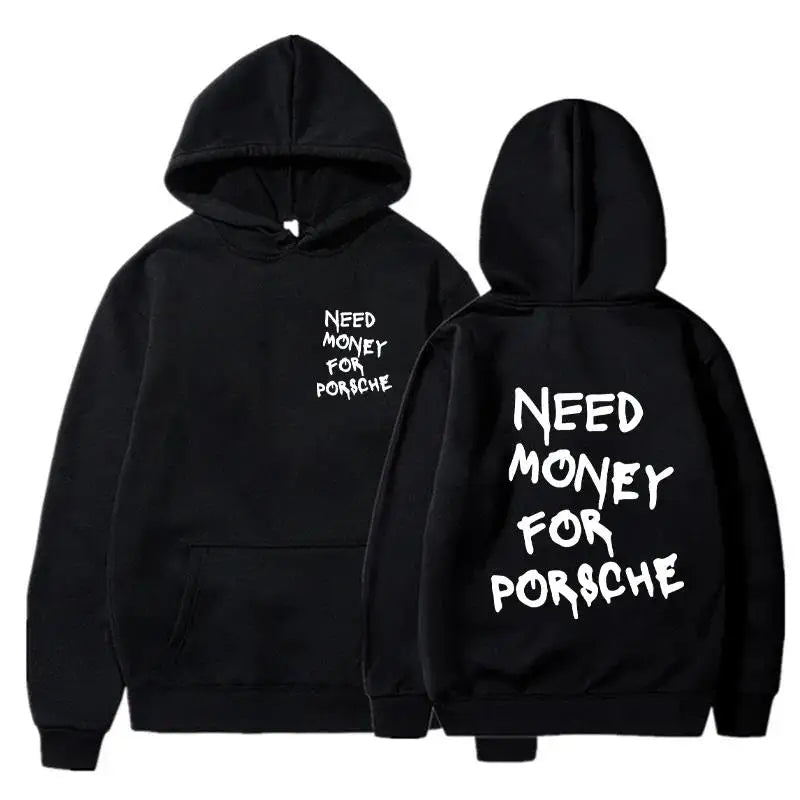 2025 Autumn/Winter New Funny Need Money Printed Hoodie Fashionable Design for Men and Women Couples Casual Hoodie Warm