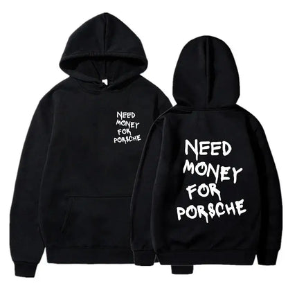 2025 Autumn/Winter New Funny Need Money Printed Hoodie Fashionable Design for Men and Women Couples Casual Hoodie Warm