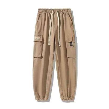 Multi Pocket Drawstring Cargo Pants, Men's Casual Cargo Pants For Summer Autumn Outdoor
