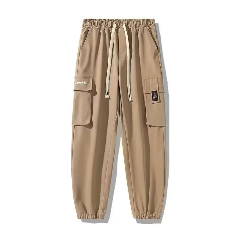 Multi Pocket Drawstring Cargo Pants, Men's Casual Cargo Pants For Summer Autumn Outdoor