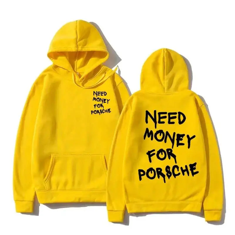 2025 Autumn/Winter New Funny Need Money Printed Hoodie Fashionable Design for Men and Women Couples Casual Hoodie Warm