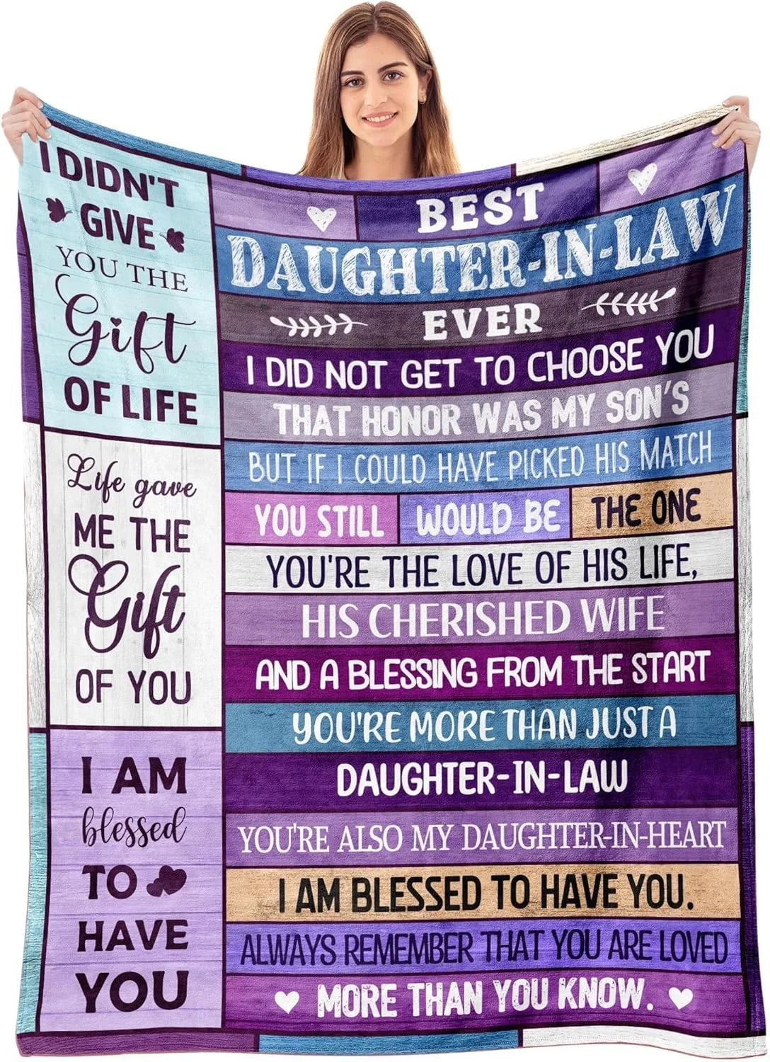 Gifts from Daughter Son for Mother's Day Birthday Mom Gifts Anniversary Unique Gifts for Mom Super Soft Flannel Throw Blankets