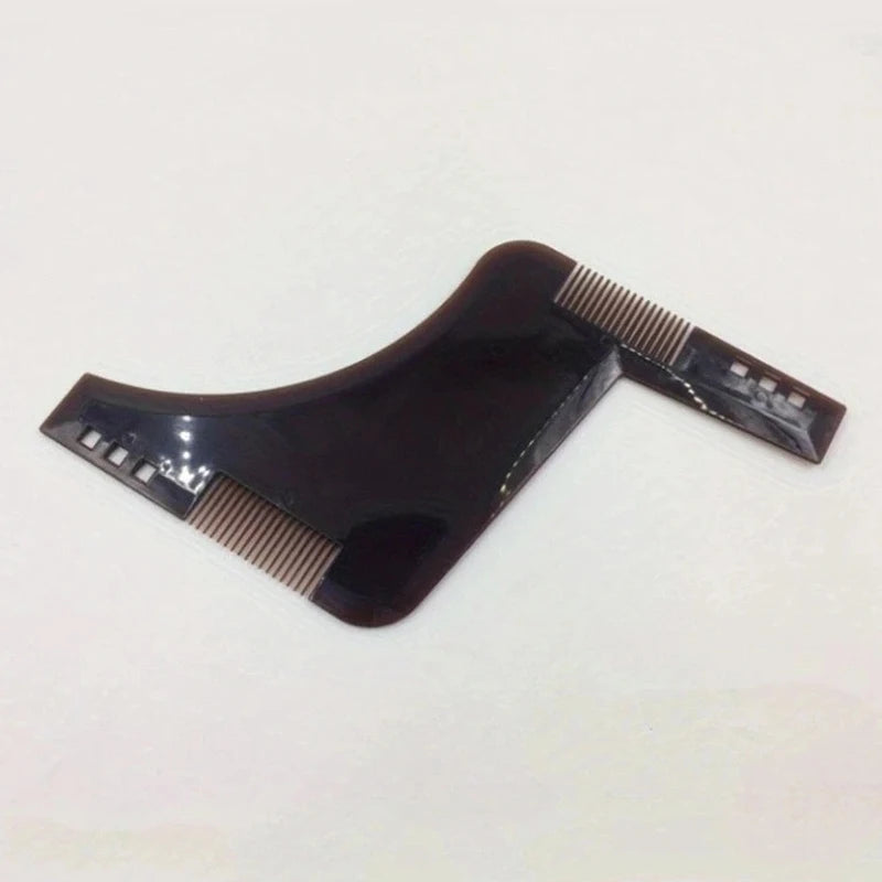 Men Black Plastic Moustache Moulding Comb Straighten Comb Cutter Beard Style Accessories  Anti Detangler Moulding Trimmer Ruler