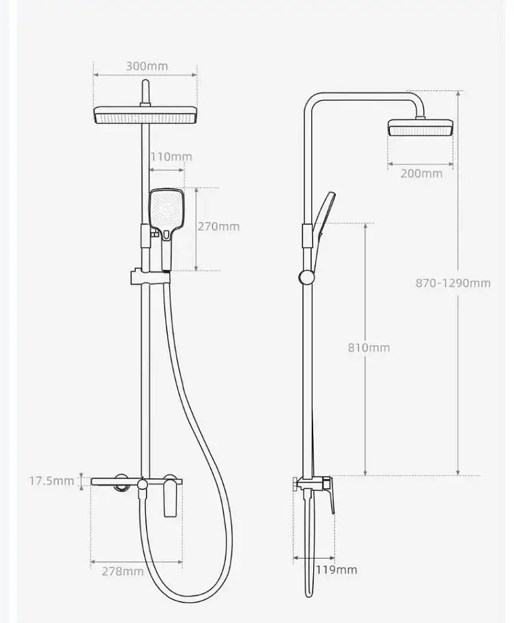Golden Shower Set Bathroom Multi Function Spout Mixer With Shower Hand Hotel Apartment Bathtub Booster Shower Systems Set