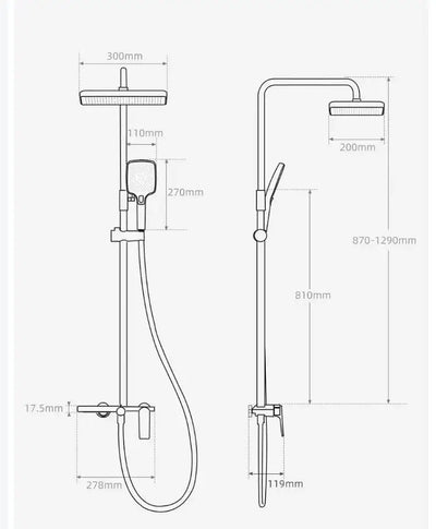 Golden Shower Set Bathroom Multi Function Spout Mixer With Shower Hand Hotel Apartment Bathtub Booster Shower Systems Set