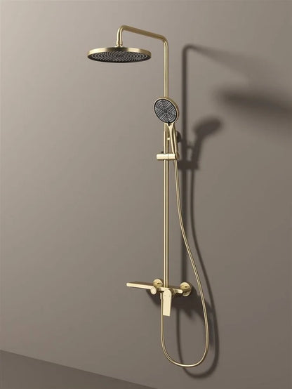 Golden Shower Set Bathroom Multi Function Spout Mixer With Shower Hand Hotel Apartment Bathtub Booster Shower Systems Set