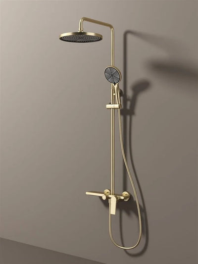 Golden Shower Set Bathroom Multi Function Spout Mixer With Shower Hand Hotel Apartment Bathtub Booster Shower Systems Set