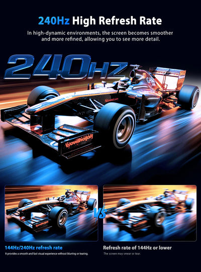 UPERFECT 16" 2K 240Hz Portable Monitor 100%DCI-P3 16:10 HDR FreeSync IPS Eye Care External Gaming Display For PC XBox PS5 Switch