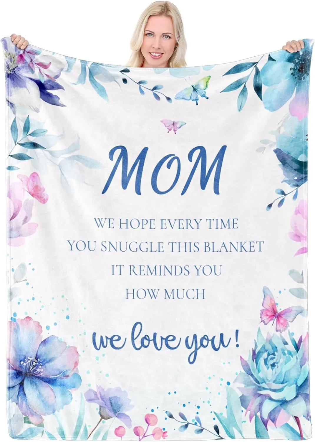 1PC Gift To Mom Thin Blanket for Anniversary Birthday Mothers Day Fathers day for Mom Dad Wife Sister Grandma Abuela Soft Throw