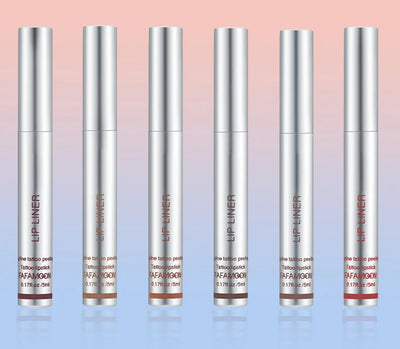 6 Color Waterproof Lip Liner Peel Off Tattoo Lip Gloss Lasting Matte Lip Tint Black Brown Contour Tear-off Makeup Stain Cosmetic