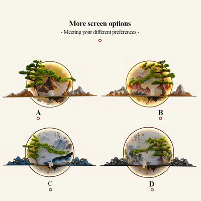 ANITA Modern LED Wall Picture Light Inside Creative Chinese Pine Landscape Mural Sconces Lamp for Home Living Bedroom Study