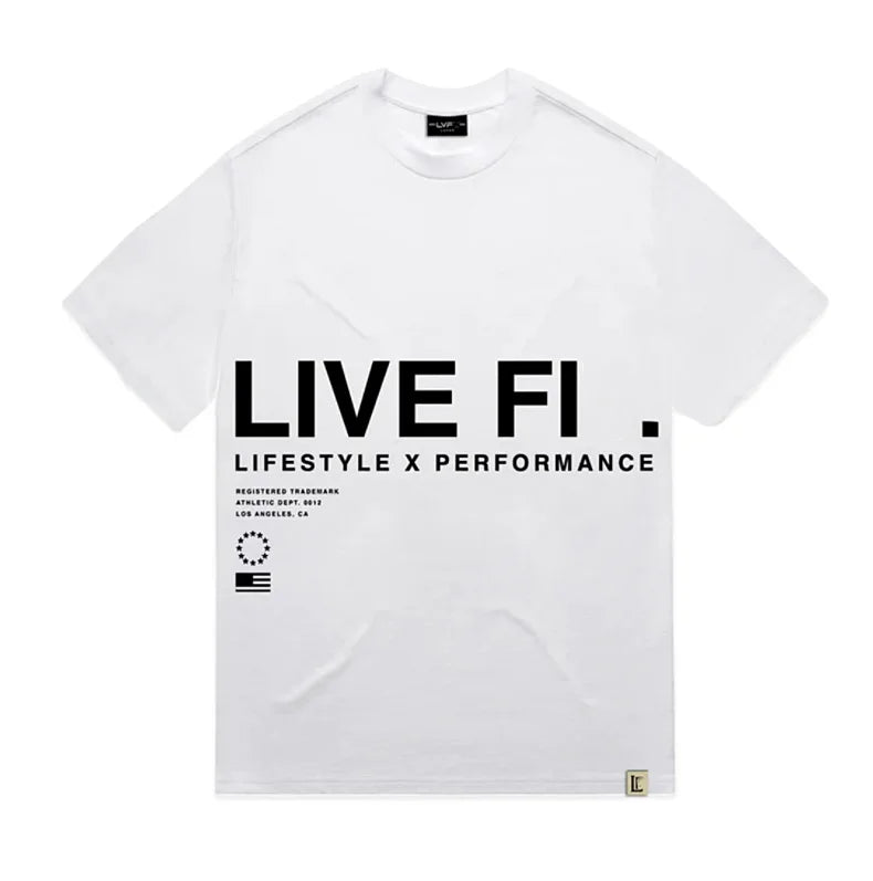 Men's Gym Summer Casual T-Shirt Fitness Running Short Sleeve Tee Tops Fashion Hip-hop Oversized Shirt Male Sweatshirt Clothing