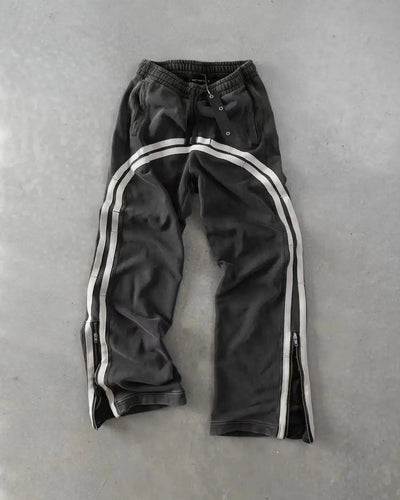 Harajuku Street Dirty style Fashion Double Waist Pants Men Women High waisted Jogger Drawstring Sweatpants Loose Cargo Trousers