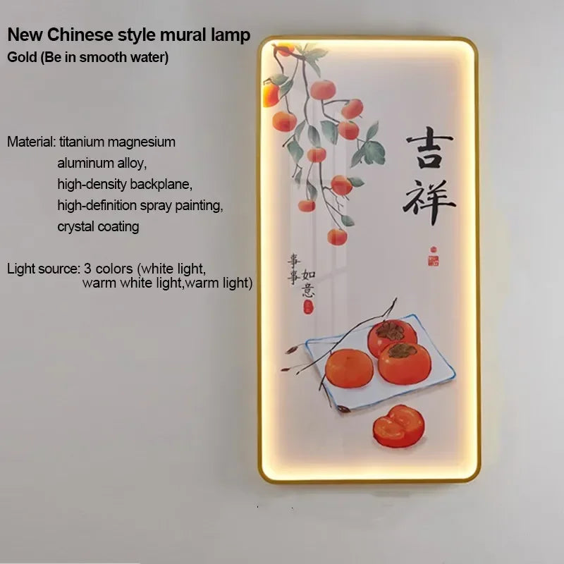 VIOLET Modern Picture Wall Light LED Chinese Creative Simple Mural Sconce Lamp For Home Living Room Study Corridor Decor