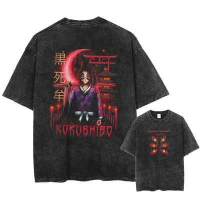 Demon Slayer Uzui Tengen Anime T Shirt Men Cotton Vintage Washed Tshirt Women Oversized Harajuku Streetwear Tshirt Casual Tops