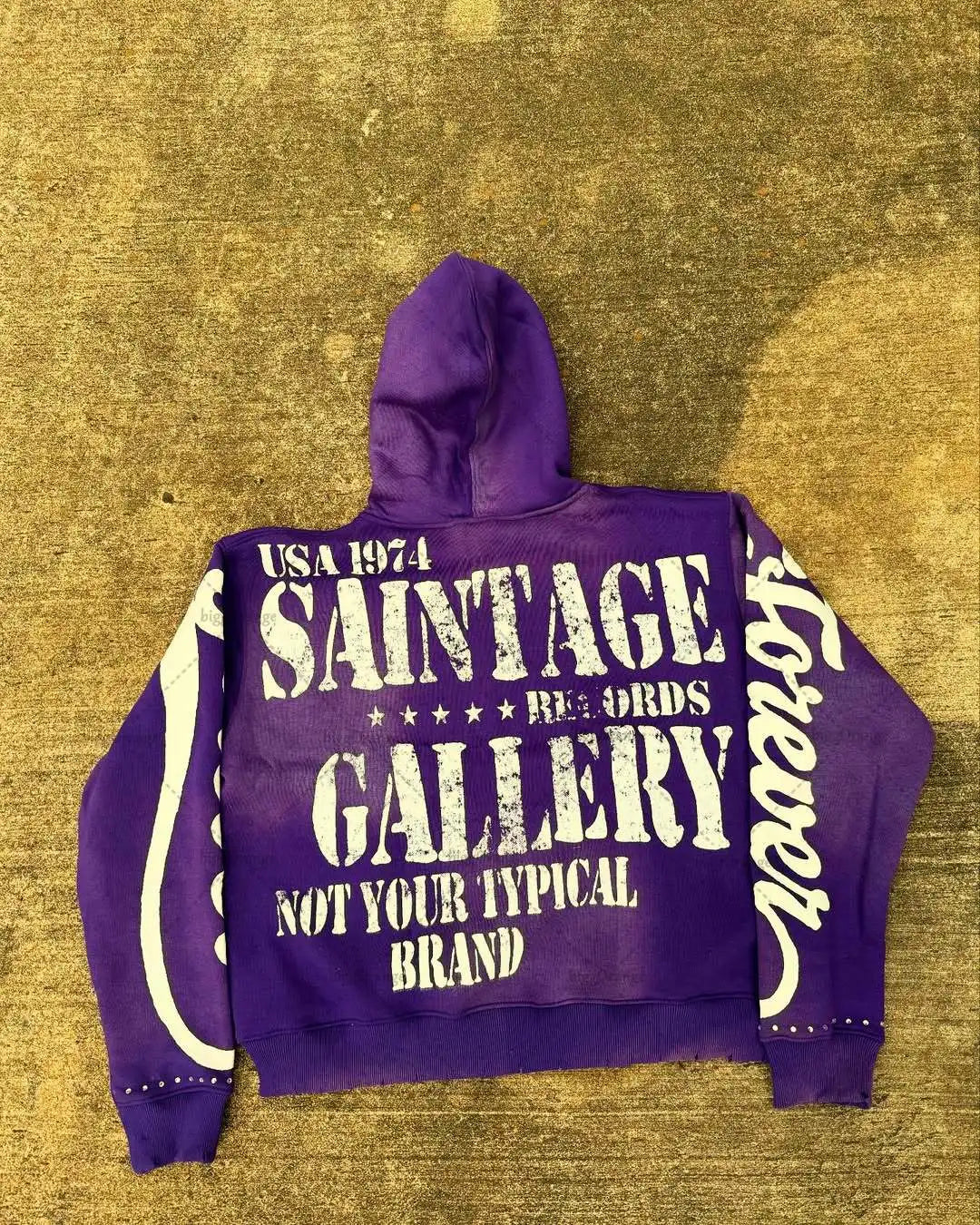 Casual Fashion Harajuku Letter Print Oversized Zipper Hoodie Men Y2K 2025 New American Hip-hop Rock Retro Loose Sweatshirt Women