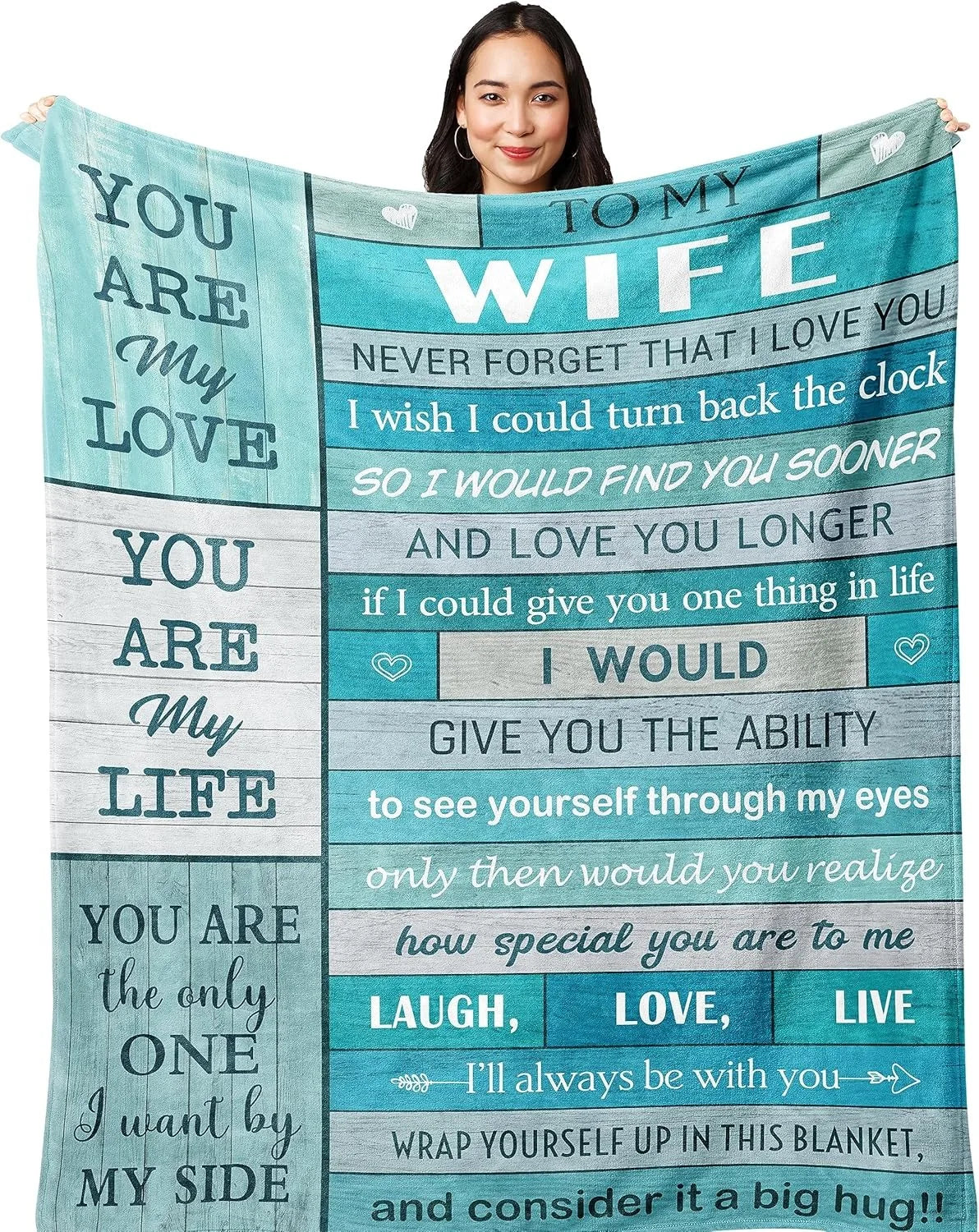 1PC Gift To Mom Thin Blanket for Anniversary Birthday Mothers Day Fathers day for Mom Dad Wife Sister Grandma Abuela Soft Throw