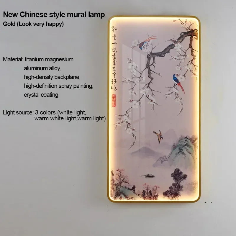VIOLET Modern Picture Wall Light LED Chinese Creative Simple Mural Sconce Lamp For Home Living Room Study Corridor Decor