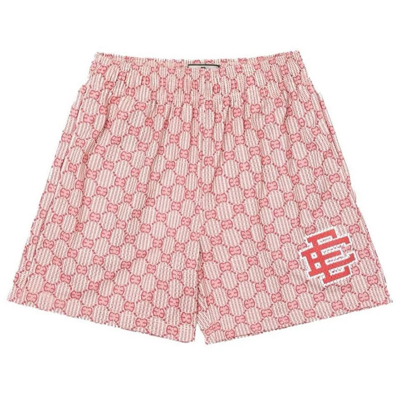 New Summer Eric Emanuel EE Basic Mesh Short Classic Floral Printed Gym Shorts 2025 Men's Gym Basketball Sports Beach Shorts