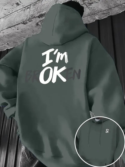 The new men's hoodie for Spring and Autumn 2025 features a casual fashionable and comfortable 3D letter pattern print