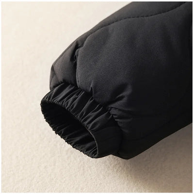 KLFLGD0-3 years old winter baby outdoor clothing fur lining warm toddler girl boy jumpsuit cartoon plus velvet baby jumpsuit