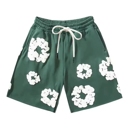 2025 Summer New American Flower Printed Men Women Board Shorts Quick Dry Beach Swiming Shorts Hip Hop Short Pants Beach Clothes