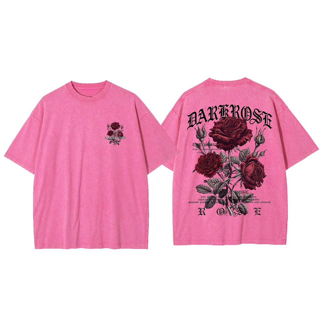 Red Roses Wrapped In Ribbons Printing Clothes Men Cotton Breathable Tee Clothes Oversized Casual Loose T-Shirts Short Sleeve