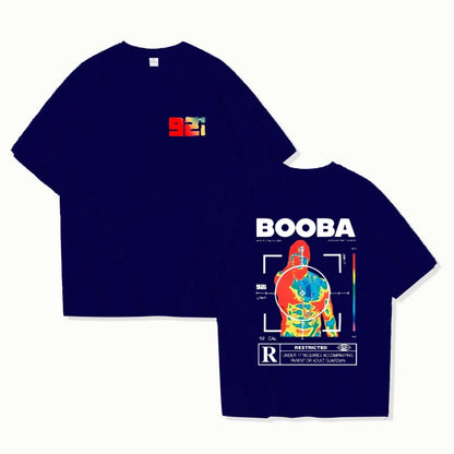 B2O T-shirts Men Fashion BOOBA Printed Short Sleeve T Shirt Women Casual Harajuku Streetwear Tee Tops